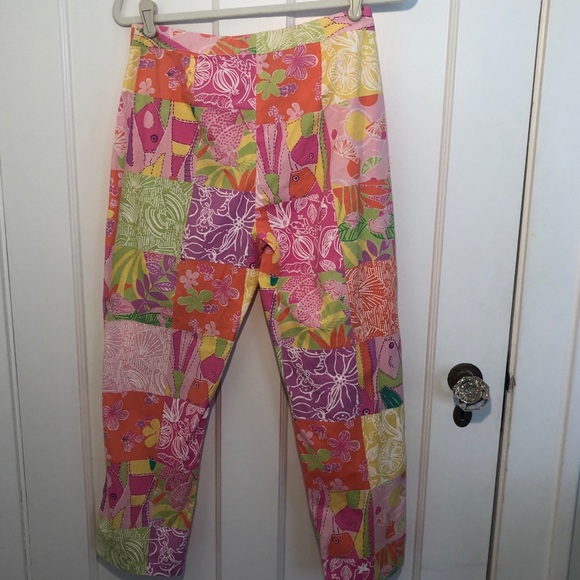 Lilly Pulitzer Patchwork Pants Size 8 - Picture 2 of 7